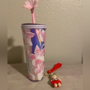 Starbucks cup Cherry blossom with key chain included